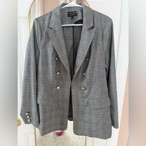 Lane Bryant Strong Shoulder Plaid Blazer